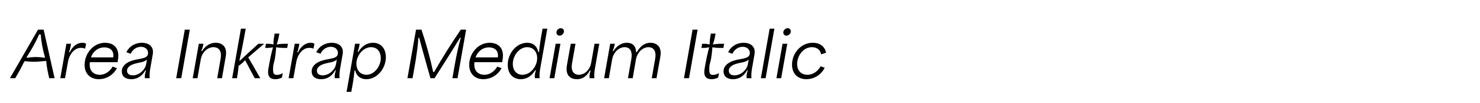 Area Inktrap Medium Italic